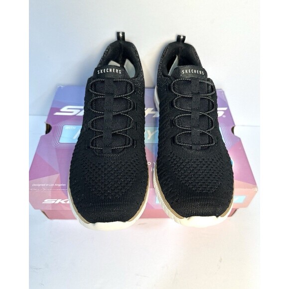 Skechers Women’s Size 9 Black Memory Foam Sneakers Machine Washable Vegan NIB - Picture 2 of 9